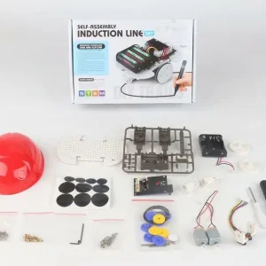 Self assembled Induction Line Drawing Set follows black line Inductive Robot-UMI-2681